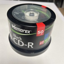 Memorex Recordable CD-R Black 700MB 80 Minute 50 Pack - New Factory Sealed picture