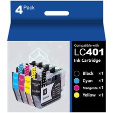 4PK LC401 Ink Cartridges Compatible For Brother MFC-J1010DW MFC-J1012DW Printer picture