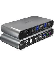 2 Port DP USB 3.0 Automatic KVM Switch 2 Computers 1 DisplayPort Monitor Switche picture
