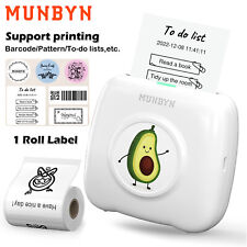 MUNBYN S12 Bluetooth Label Maker Machine Portable Pocket Barcode Thermal Printer picture