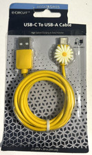 New e-circuit USB-C to USB-A Cable Yellow Color and Chamomile Flower 39 inch picture