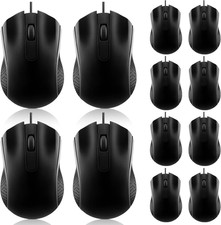 12 Pcs Wired Computer Mouse Bulk Cord USB Computer Mice Ergonomic Wired Mouse fo picture