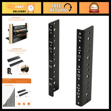 Heavy Duty Steel Rack Rails with 12-24 Screws for Equipment Mounting, Black picture