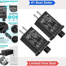 12V 1A Inflatable Adapter 2 Pack Class 2 Power Supply IP44 Outdoor Yard Decor picture
