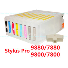 8 Empty Refillable Ink Cartridge kit for Stylus Pro 9880 7880 9800 7800 Printer* picture