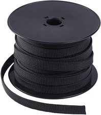 50Ft – 1/4 Inch & 1/2 Inch PET Expandable Braided Cable Sleeve – Wire picture