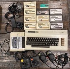 Commodore VIC-20 Computer w/ Cassette Drive C2N, Joysticks, 10 cartridges, PS picture