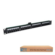 Voice 6P2C Telco Patch Panel with 24 Ports, Rear Male Telco/Amphenol Connecto... picture