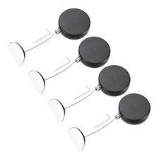 3.3ft Retractable Cable Security Lock with Arc Patch Wrench 150 g Black,4 Pack picture