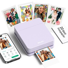 Nelko Photo Printer, 2x3 Portable Wireless Smartphone 107x128x43mm, Purple picture