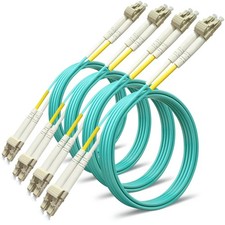 0.5m (4Pack) LC to LC Duplex OM3 Multimode Fiber Patch Cable (50/125), 10G Gi... picture