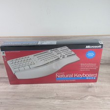 Microsoft Natural Keyboard Elite Ergonomic USB PS/2 Vintage White NEW SEALED picture