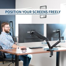VIVO Pneumatic Dual Monitor Desk Mount Up To 32