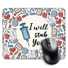 AGMDESIGN I Will Stab You Funny Vintage Mouse 10.24x8.27 inches, Multicolored picture