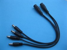 20 pcs DC Power Plug 5.5x2.1mm Spliter 2 Channel 1 Female to 2 Male Cable 20cm picture