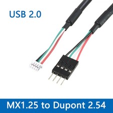 MX1.25 to Dupont 2.54 USB 2.0 Data Cable Adapter Connector Wire 0.1/0.2m Pitch picture