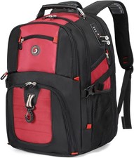 SHRRADOO Extra Large 52L Travel Laptop Backpack with USB Red Travel Backpacks picture