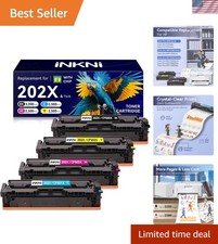 202X Color Toner Cartridges Set - Black, Cyan, Yellow, Magenta, 3200 Pages picture