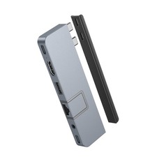 Hyper HyperDrive Duo 7-in-2 USB Hub HD575-GRAY Gray 4K60Hz HDMI, 100W PD picture