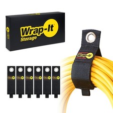 HeavyDuty Straps, 13inch 6 Pack  Hook and Loop Extension Cord Organizer Hange... picture