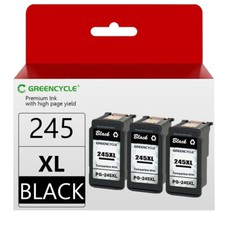 3PK GREENCYCLE PG-245 XL Black Ink for Canon IP2855 MG2420 MG2920 TS3120 TS3322 picture