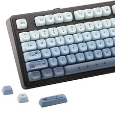 134 Keys MOA PBT Keycaps Set Gradient Blue Fits Cherry Gateron MX Switches picture
