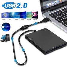 3.5” USB 2.0 Data External Floppy Disk Drive 1.44MB For Laptop PC Win 7/8/10 Mac picture