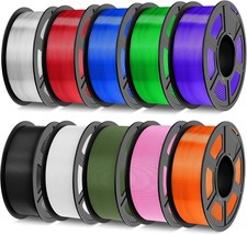 Versatile 1.75mm PLA Filament Bundle - 10 Packs with Dimensional Accuracy picture
