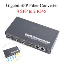 4 SFP to 2 RJ45 Gigabit SFP Media Converter 10/100/1000Mbs 20KM SFP Module picture