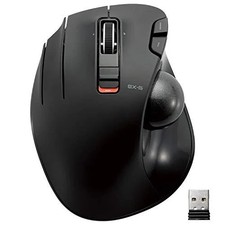 ELECOM EX-G Left Handed Wireless Trackball Mouse M-XT4DRBK 2.4GHz 6 Button Black picture