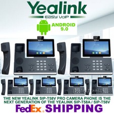 YEALINK SIP-T58W PRO CAMERA SIP IP PHONE WIFI BLUETOOTH ANDROID - 6 PHONES picture