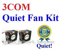 Lot 2x quiet fans for 3COM BASELINE Switch 2924-SFP Plus Quiet Low Noise Fans picture