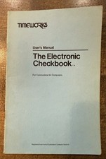 VTG TIMEWORKS USER`S MANUAL THE ELECTRONIC CHECKBOOK COMMODORE 64 1982 picture