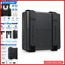 Universal Wall Mount Router Modem Console 100 lb Capacity Adjustable Strap picture