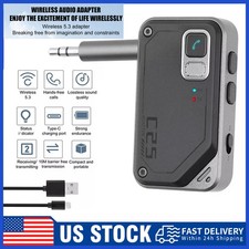 NEW BluetoothV5.3 Car Wireless Transmitter Receiver Adapter AUX Audio 3.5mm Jack picture