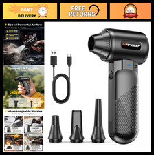 Compressed Air Duster 130K RPM, 3-Speed Electric Mini Blower, Rechargeable, Cord picture