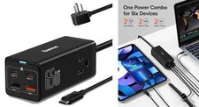 Baseus PowerCombo 65W 6-in-1 PowerStrip: 2×USB-A, 2×USB-C PD, 2×110V AC, 5Ft🔌 picture