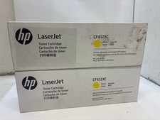 Lot 2 Genuine HP 410X CF412XC Yellow High Yield Toner Cartridge OEM Sealed T8E1 picture