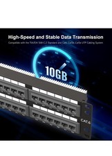 48 Port Blank Keystone Patch Panel with Snap-in Design, Cat6 Network Iwillink picture