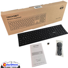 TECKNET TK-KB045 Wireless Bluetooth Keyboard 2.4G USB-C Rechargeable 5 Devices picture