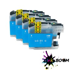 4 Cyan Ink Cartridge fits Brother LC51 DCP-350C DCP-750CW MFC-465CN MFC-880CDWN picture