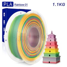 JAYO Rainbow PLA 3D Printer Filament 1.75MM 1.1KG Colorful Low Shrinkage ±0.02mm picture