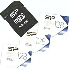 ~NEW~ 128GB ✨ Silicon Power Micro-SDXC Memory Card Elite ✨ w/Adapter 🚨 picture