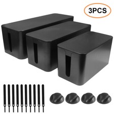 3Pack Cable Organizer Box Cable Management Box with Cord Hider Box Safe Material picture