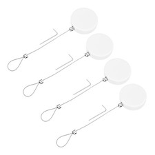 3.3ft Retractable Cable Security Lock with Latch Wrenches 150 g White,4 Pack picture