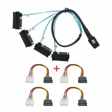 Cablecy SAS Disk Internal 36 Pin Mini SAS SFF-8087 Host to 4 SFF-8482 Target SAS picture