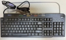 Vintage IBM Wired PS/2 Black Multimedia Keyboard Model KB-9930 picture