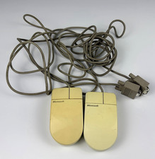Lot of 2 Vintage Microsoft PS/2 Compatible Mouse 2-Button C3K5KCOMB Untested picture