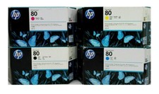 4 x Genuine HP Ink DesignJet 1050 1055 CM / No 80 C4871A C4846A -C4848A INK picture
