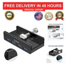 ORICO USB 3.0 Hub 4-Port Aluminum Clamp Mount for Monitor or Desk picture
